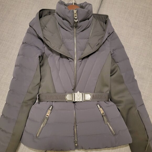 MACKAGE ELITA Ski Jacket - SIZE SMALL (special two-toned shell BLACK/BLUE) - Picture 1 of 16